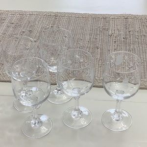 Princess House Heritage 7” lead crystal Goblets 4 in set,  1 free Displayed only